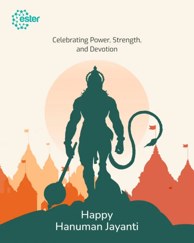 This Hanuman Jayanti, we honour the strength, devotion, and perseverance of Lord Hanuman that inspire us every day. 

May his blessings guide us towards success and resilience in all our efforts. 

#HanumanJayanti #EsterIndustries #Inspiration