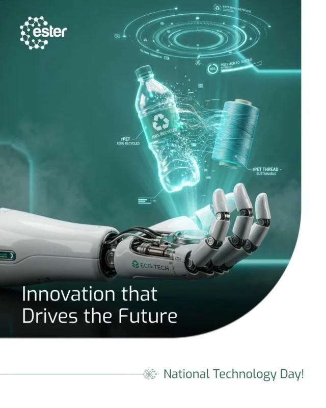 On National Technology Day, we celebrate the innovations that power Ester’s growth. 

From advanced polymers to sustainable solutions, our commitment to technology-driven progress continues to fuel our journey toward a more sustainable future. 

Here's to embracing innovation in every step of our work!

#NationalTechnologyDay #Innovation #EsterIndustries #TechDrivenGrowth