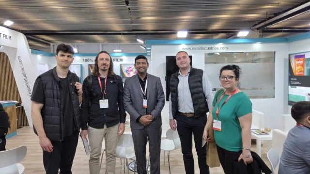 Another exciting day at Interpack 2026 with the Ester team connecting, collaborating, and exchanging ideas with packaging professionals from across global markets.

From conversations around innovation to discussions on sustainable packaging solutions, every interaction at the Ester stand continues to open new perspectives and possibilities.

Here’s a glimpse from the ongoing Interpack journey.

#EsterIndustries #Interpack2026 #PackagingInnovation #SustainablePackaging