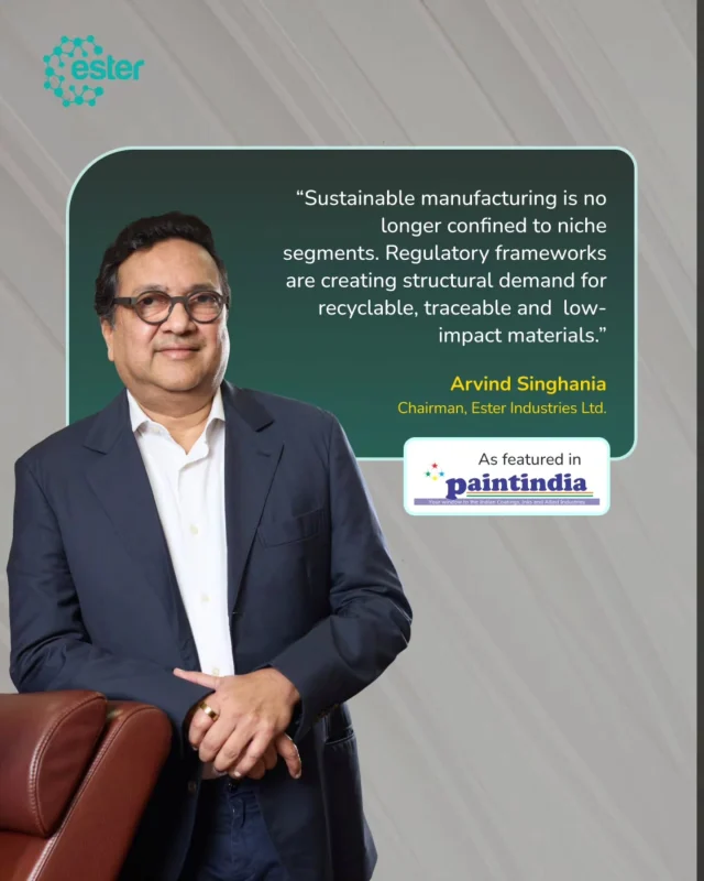 Proud to share that Mr. Arvind Singhania's article has been published in Paint India Magazine's Sustainability section.

In the article, he makes a case that India's manufacturing moment isn't just about building capacity, it's about building credibility.

From EPR compliance and recycled content mandates to carbon intensity and supply chain transparency, the rules of global competitiveness are shifting. 

The manufacturers who understand this shift and act on it will define India's next chapter in advanced materials.

#ThoughtLeadership #CircularEconomy