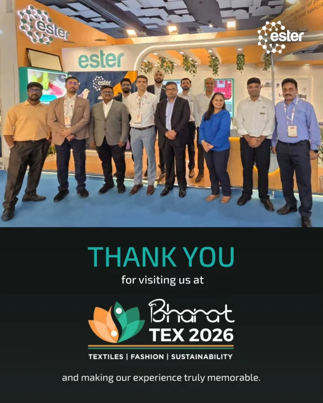Thank you for making Bharat Tex 2026 a memorable experience.

It was a pleasure connecting with customers, partners, and industry peers to exchange ideas on Specialty Polymers, custom-made rPET solutions, and the future of sustainable textiles.

We appreciate everyone who visited our booth and look forward to continuing these conversations beyond the event.

Learn more about our solutions. Link in bio.

#BharatTex2026 #EsterIndustries #SpecialtyPolymers #rPET #SustainableManufacturing