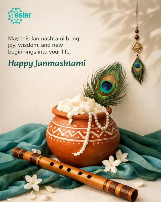 Janmashtami commemorates a life guided by wisdom, humility, and purpose, principles that remain relevant well beyond tradition.

At Ester Industries, these values reflect our own approach to innovation: thoughtful, sustainable, and built for the long term. We extend our warm wishes to our partners, customers, and colleagues on this occasion.

Happy Janmashtami!

#Janmashtami #EsterIndustries #FestiveWishes