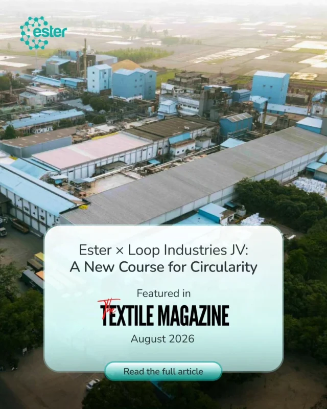 Ester Industries charts a new course for circularity.

Through a ₹1,000+ crore joint venture with Canada's Loop Industries, we're building what will be one of the world's first large-scale commercial facilities capable of converting real-world polyester textile waste, including post-consumer and blended fabrics into virgin-quality polyester, without degrading fiber quality even through repeated recycling.

Our CEO, Vaibhav Jha, spoke with The Textile Magazine about what this venture means, not just for Ester, but for India's position in the global circular economy.

Read the full article. Link in bio. 

#Circularity #TextileRecycling #Sustainability #EsterIndustries