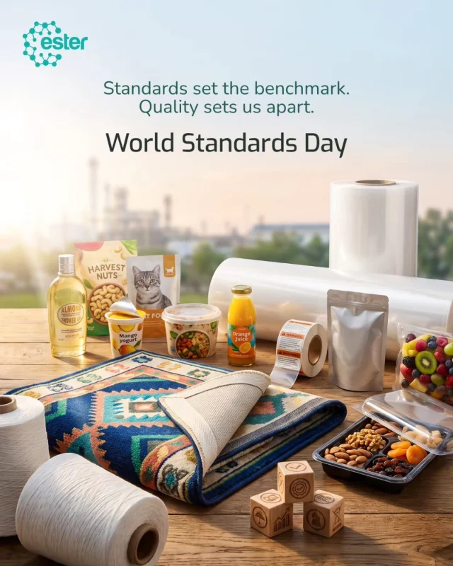 Standards are more than benchmarks. They are what help turn consistency into trust and quality into confidence.

On World Standards Day, we recognise the importance of standards in shaping better products, stronger processes and outcomes people can rely on.

At Ester, we continue to uphold the standards that guide the way we work and the quality we deliver.

Happy World Standards Day.

#WorldStandardsDay #Quality #Standards #QualityManagement #EsterIndustries